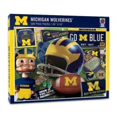 College Team Retro Series 500 Piece Puzzle Michigan Wolverines