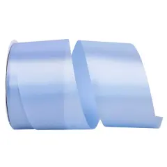 JAM Paper 2.5" x 50yd. Single Face Satin Allure Ribbon Light Blue