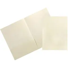 JAM Paper Ivory Metallic Handmade Folders, 100ct.