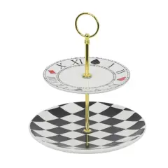 9" Ceramic Two-Tier Tray by Ashland&reg;