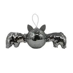 12" Hanging Disco Bat D&eacute;cor by Ashland&reg; Silver