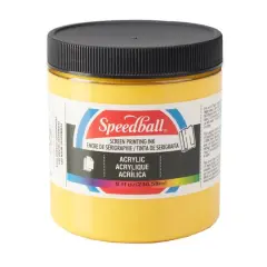 Speedball&reg; Acrylic Screen Printing Ink, 8oz. Medium Yellow