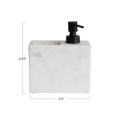 Hello Honey&reg; Marble Soap Dispenser with Pump & Toothbrush Holder
