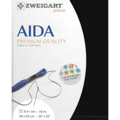 Zweigart&reg; Aida 16 Count Precut FabricBlack