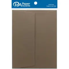 PA Paper&trade; Accents 4.25" x 5.5" Heavyweight Envelopes, 25ct. Cappuccino