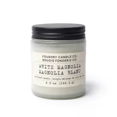 Foundry Candle Co. 6.5oz. Soy Blend Scented Jar Candle White Magnolia