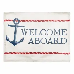 18" Welcome Aboard Poly Twill Placemat