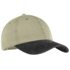 Port & Company&reg; Two-Tone Pigment-Dyed Cap Khaki/Black