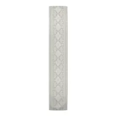 Greige & White Tribal Outdoor Table Runner