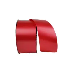 JAM Paper 2.5" x 100yd. Plastic Florentine Ribbon Red