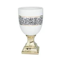 Gold Dolomite Glam Vase, 15" x 8" x 8"