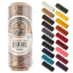 Gudebrod 0.015" 3 Ply Waxed Thread, 500ft. Sand