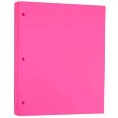 JAM Paper 3 Hole Punch 8.5" x 11" 24lb. Paper, 100 Sheets Ultra Fuchsia Pink