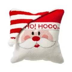 Glitzhome&reg; Hooked 3D Santa Pillow Set