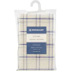 Zweigart&reg; Blue Checked 3.75" Mesh Rug Canvas, 24" x 30"