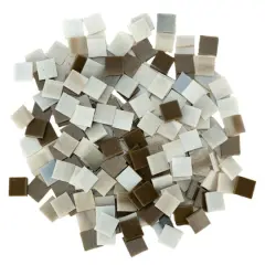 Oceanside Compatible&trade; Small Neutral Mosaic Stained Glass Squares, 8oz.