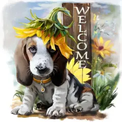 Sparkly Selections Welcome Puppy Diamond Painting Kit, Round Diamonds