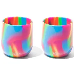 Silipint&reg; 12oz. Hippie Hops Silicone Stemless Wine Glasses, 2ct.