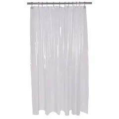 Bath Bliss Splash Guard Shower Liner Clear Frost