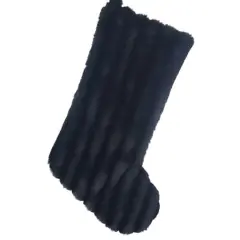 18" Dark Faux Fur Stripe Stocking by Ashland&reg;