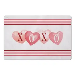 XOXO Hearts & Stripes 27" x 18" Floor Mat