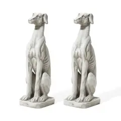 Glitzhome&reg; 32" Sitting Dog Garden Statues, 2ct.