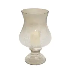 16" Clear Glass Traditional Candle Holder