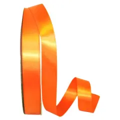 JAM Paper 7/8" x 100yd. Double Face Satin Ribbon Orange
