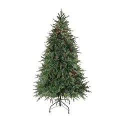 7.5ft. Pre-Lit Real Touch&trade; Hunter Fir Artificial Christmas Tree, Multicolor Lights