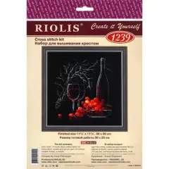 RIOLIS Still Life With Red Wine Cross Stitch Kit