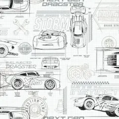 RoomMates Disney&reg; Pixar Cars Schematic Peel & Stick Wallpaper