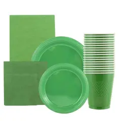 JAM Paper Party Tableware Assortment Pack Green