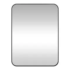 18" x 24" Black Rounded Corner Metal Decorative Mirror by Ashland&reg;