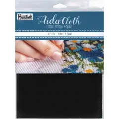 Essentials by Leisure Arts 14 Count Aida Cloth, 30" x 36" Black