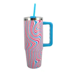 30oz. Blue Wavy Stainless Steel Insulated Tumbler by Celebrate It&trade;