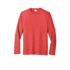 Port & Company&reg; Tri-Blend Long Sleeve T-Shirt Bright Red Heather