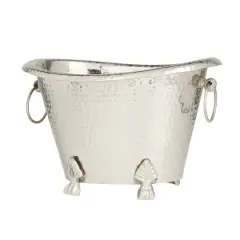 14" Silver Aluminum Traditional Wine Holder