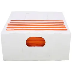 JAM Paper Home D&eacute;cor Trimmings 4" Paper Twist Ties, 2,000ct. Orange