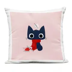 Stupell Industries Little Kitten in Scarf Outdoor Printed Pillow