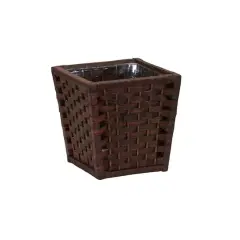 Household Essentials 10" Woven Square Waste Basket