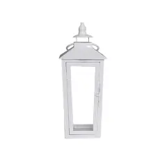 12.2" White Metal Lantern by Ashland&reg;