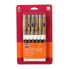 Micron&reg; Black Fine & Bold Line Ink Pens, 6ct.