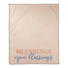 50" x 60" Blessings Upon Blessings Coral Fleece Blanket