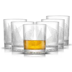 JoyJolt&reg; 10oz. Gatsby Art Deco Whiskey Glass Set, 6ct.