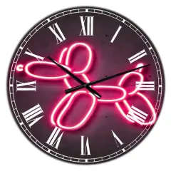 Designart 'Balloon Dog Oversized Modern Wall Clock