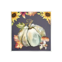 Stupell Industries Floral Autumn Pumpkin & Mushrooms Wall Plaque Art