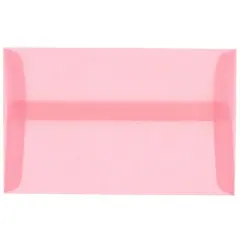 JAM Paper A6 Translucent Vellum Envelopes, 25ct. Blush Pink