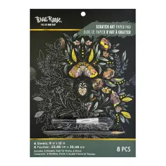 Brea Reese&trade; 9" x 12" Fall Florals Scratch Art Paper Pad