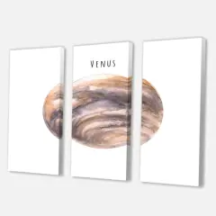Designart - Planet Venus - Bohemian & Eclectic Canvas Wall Art Print