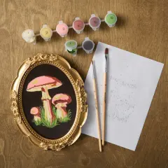 Mushrooms Paint-by-Number Framed Mini Kit by Artist's Loft&reg;